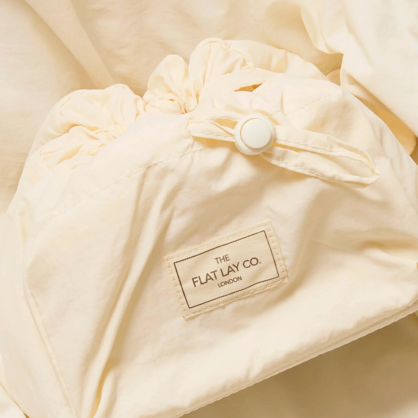 Parachute Drawstring Flat Lay Makeup Bag | Vanilla The Flat Lay Co.