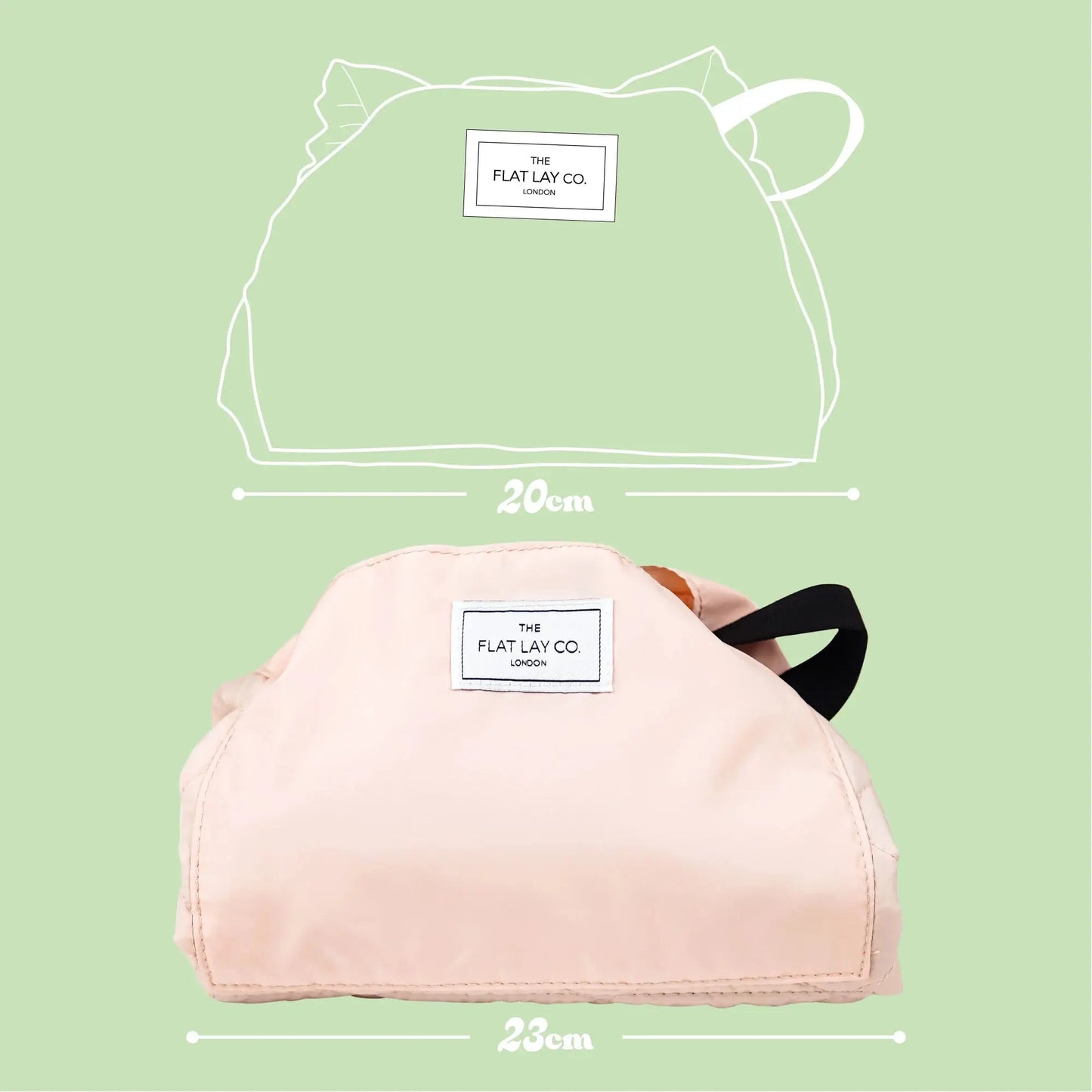 XXL Drawstring Flat Lay Makeup Bag | Tropical Leaves The Flat Lay Co.