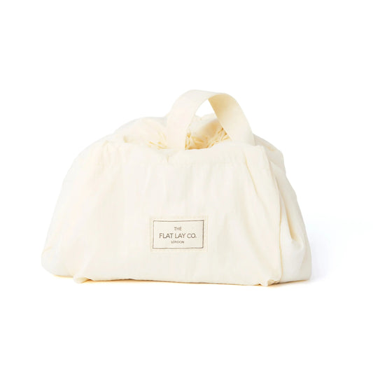 Parachute Drawstring Flat Lay Makeup Bag | Vanilla The Flat Lay Co.