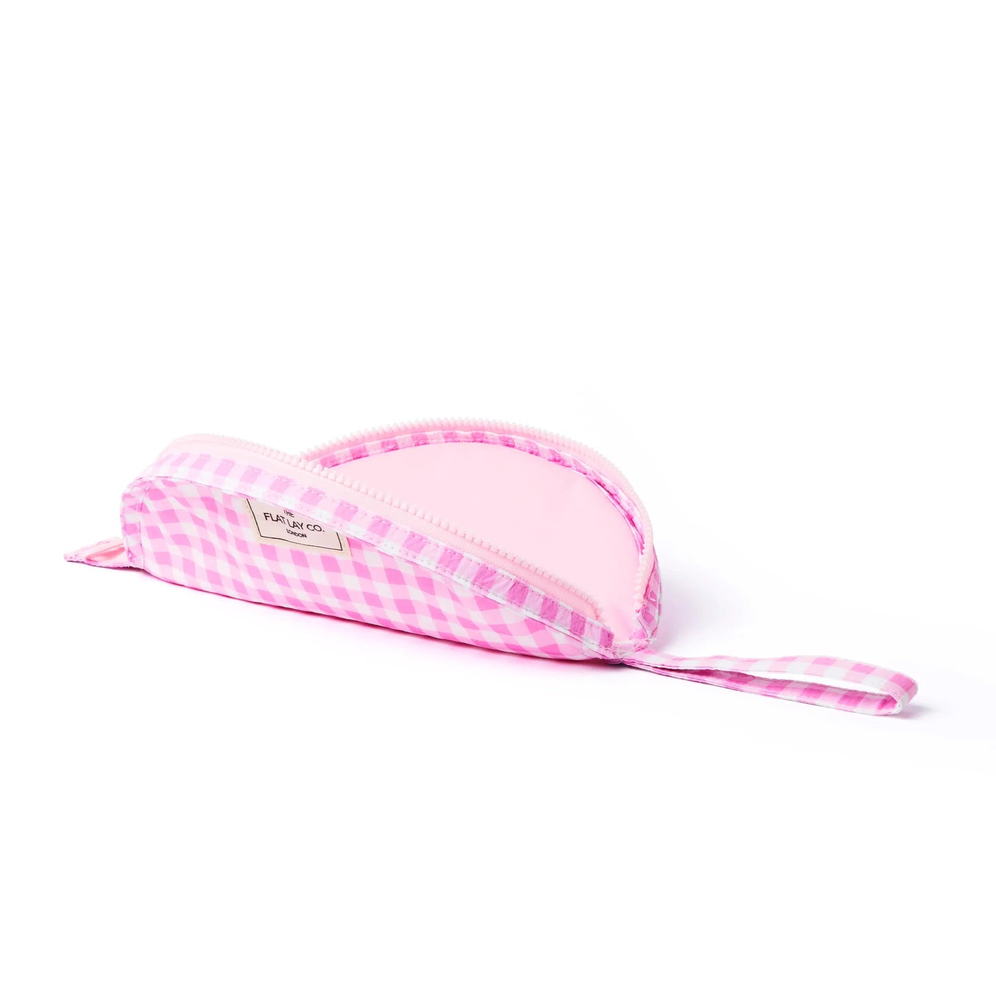 Lunar Flat Lay Makeup Pouch | Pink Gingham The Flat Lay Co.