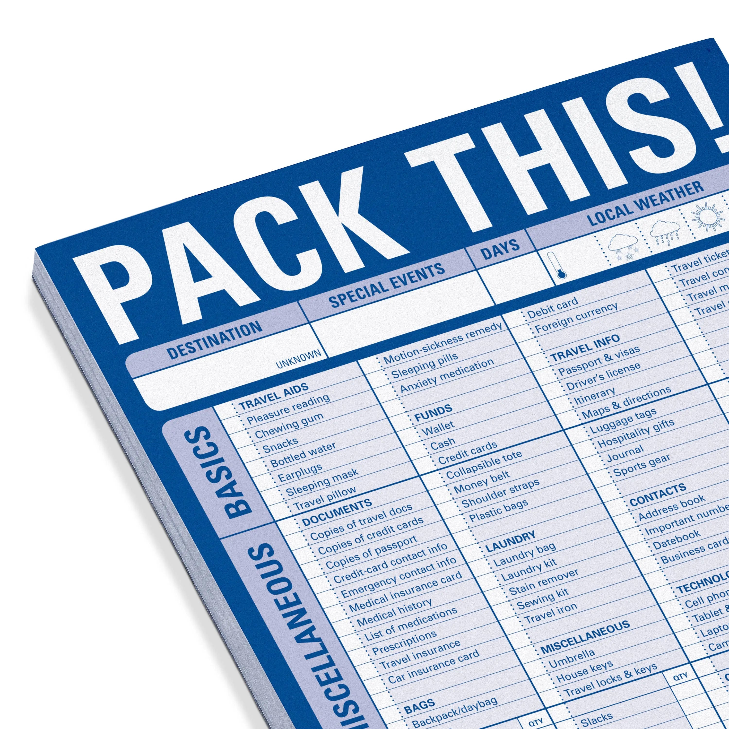Knock Knock Pack This! Pad Abrams & Chronicle Books