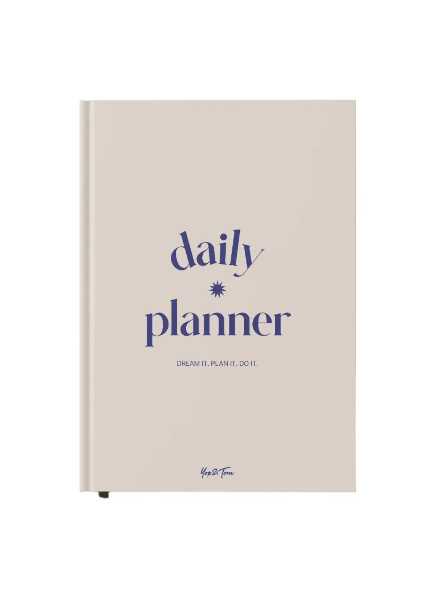 Daily Planner | A5 Hardback - Sand and Navy Yop & Tom