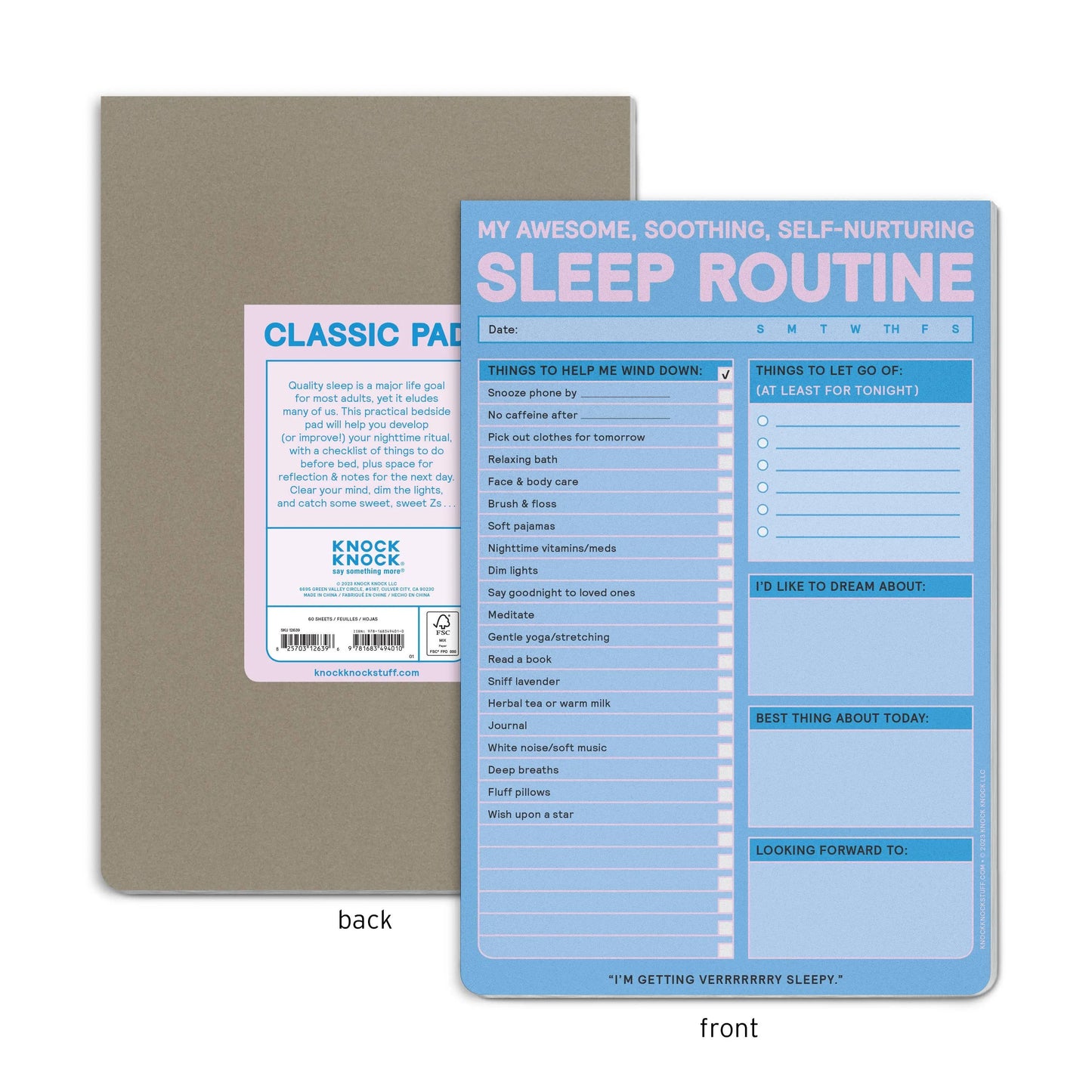 Knock Knock Sleep Routine Pad Abrams & Chronicle Books