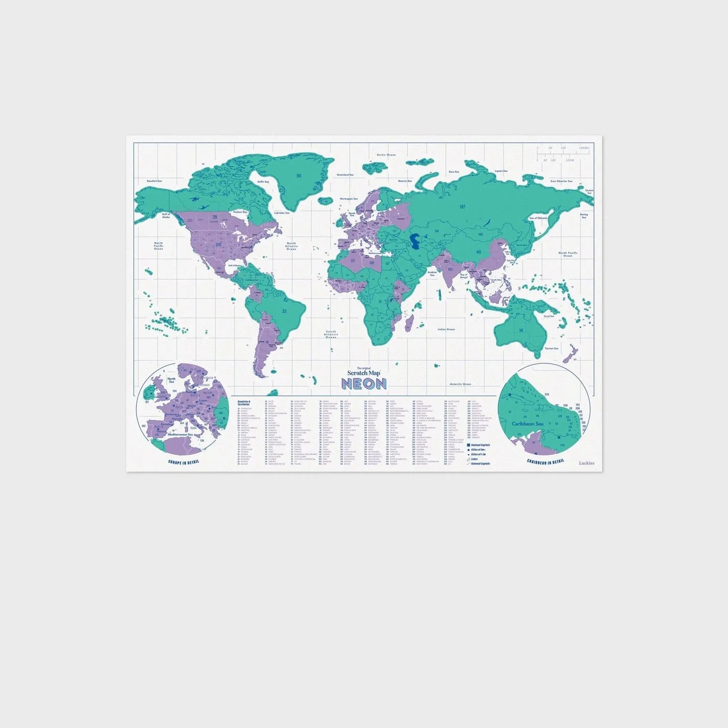 Neon Scratch Map Suck UK