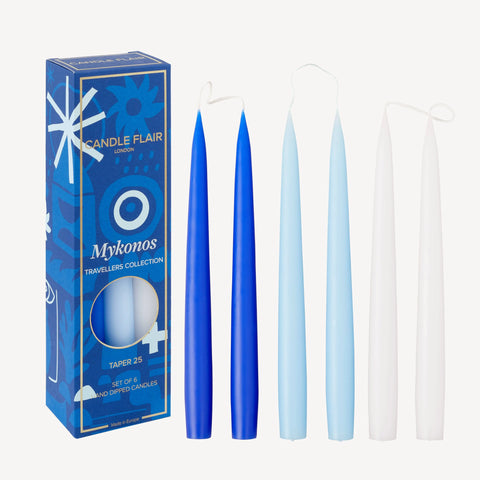 Candle Flair Travellers Collection Dinner Candles | Mykonos