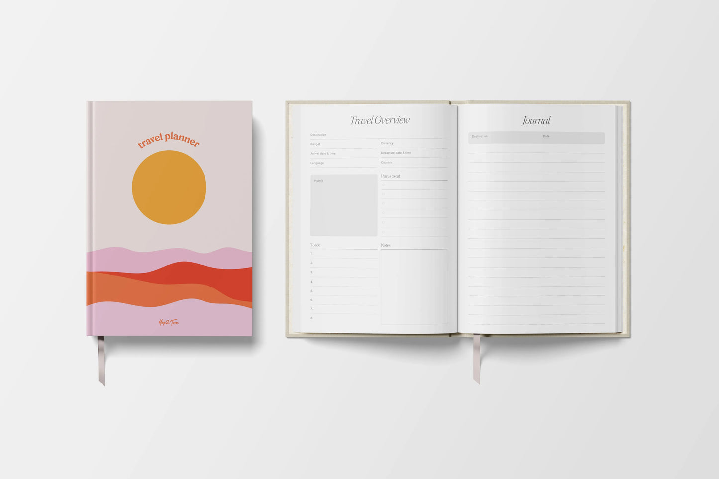 Travel Planner – A5 Hardback | Sunset Dream Yop & Tom