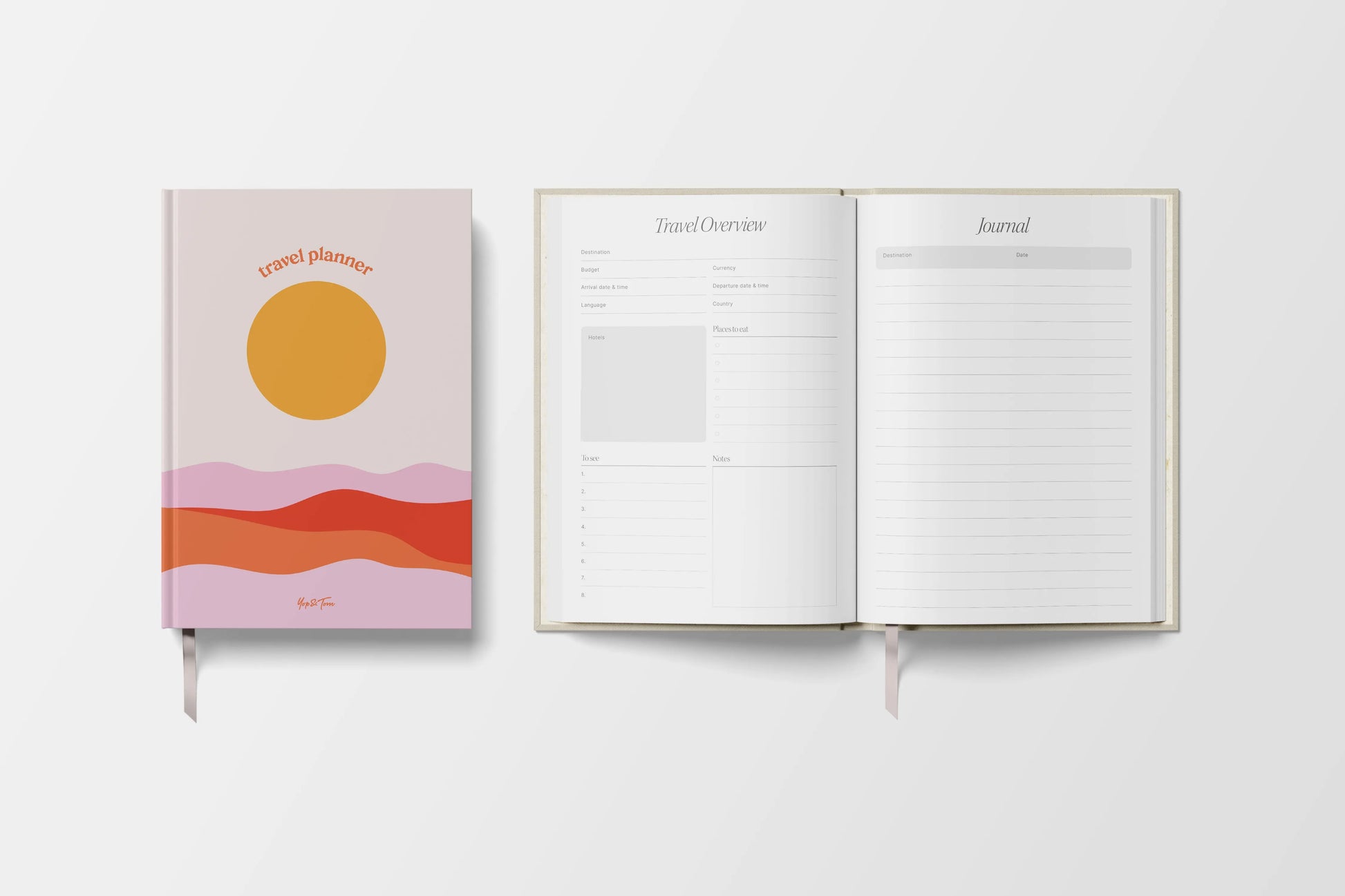 Travel Planner – A5 Hardback | Sunset Dream Yop & Tom