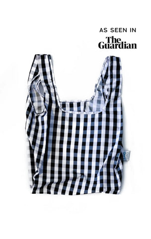 Medium Reusable Bag | Gingham Black & White