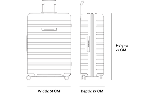 H7 Air Check-In Luggage | Light Quartz Grey 88L