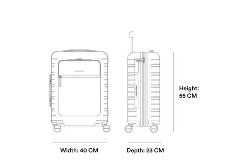 M5 Essential Cabin Luggage | Glossy Graphite 37L