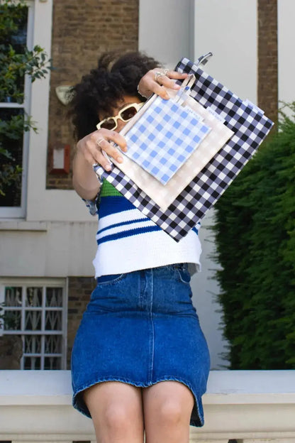 Pouches | Gingham | Set of 3 Kind Bag