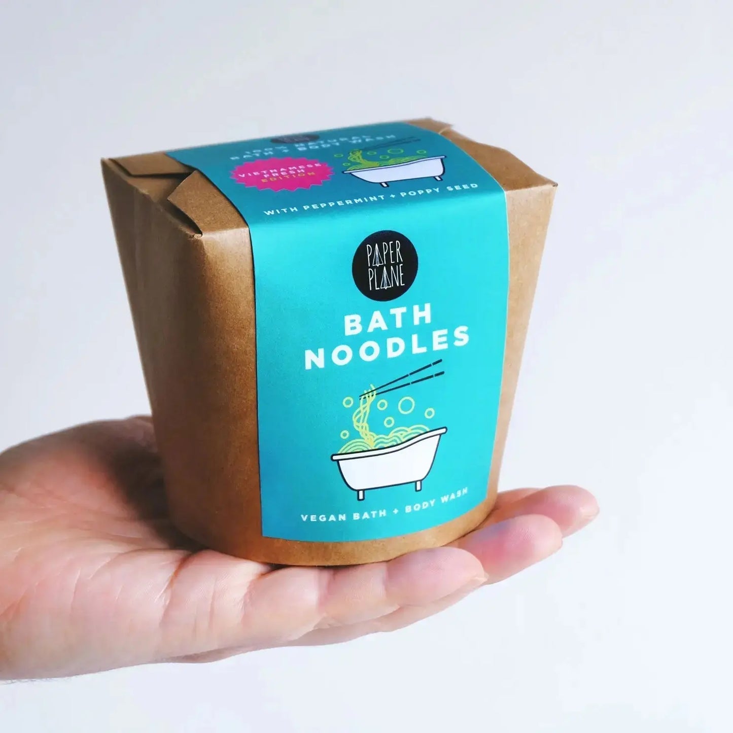 Vietnamese Fresh Bath Noodles | Peppermint Body Wash Paper Plane