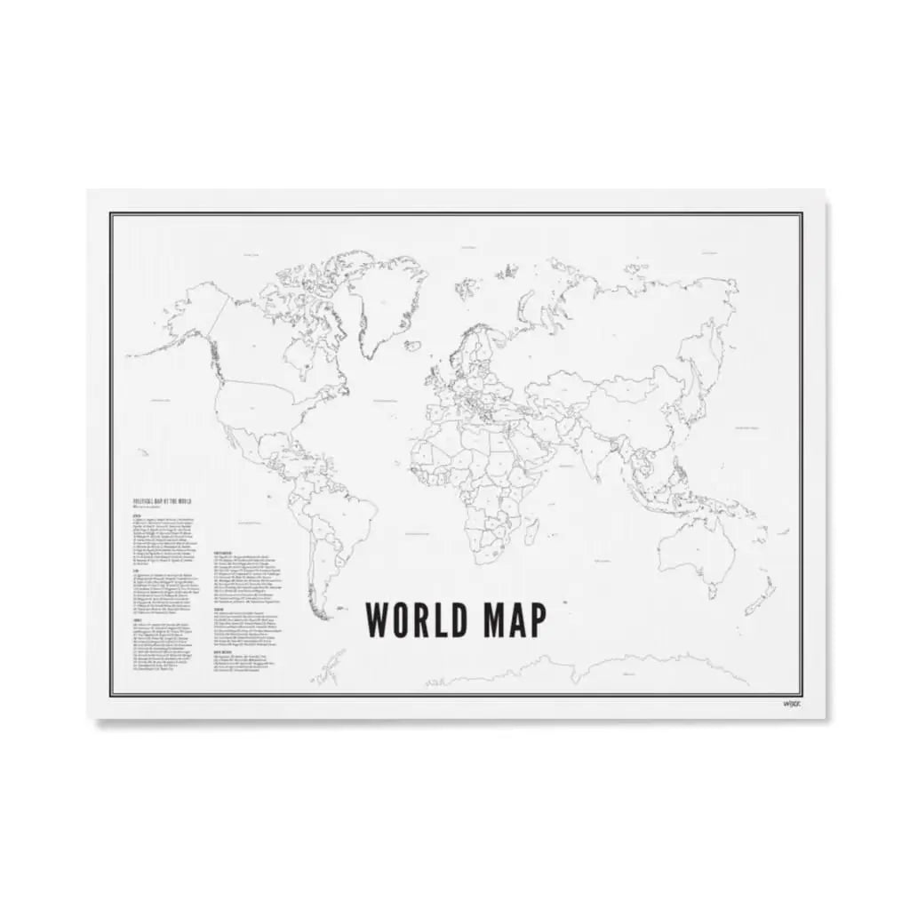 World Map Poster | 30x40cm Wijck